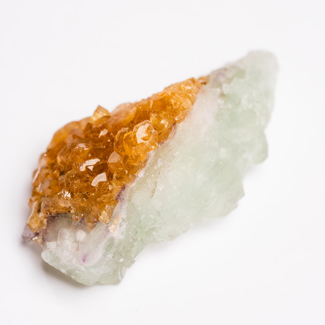 Barite on Green Fluorite