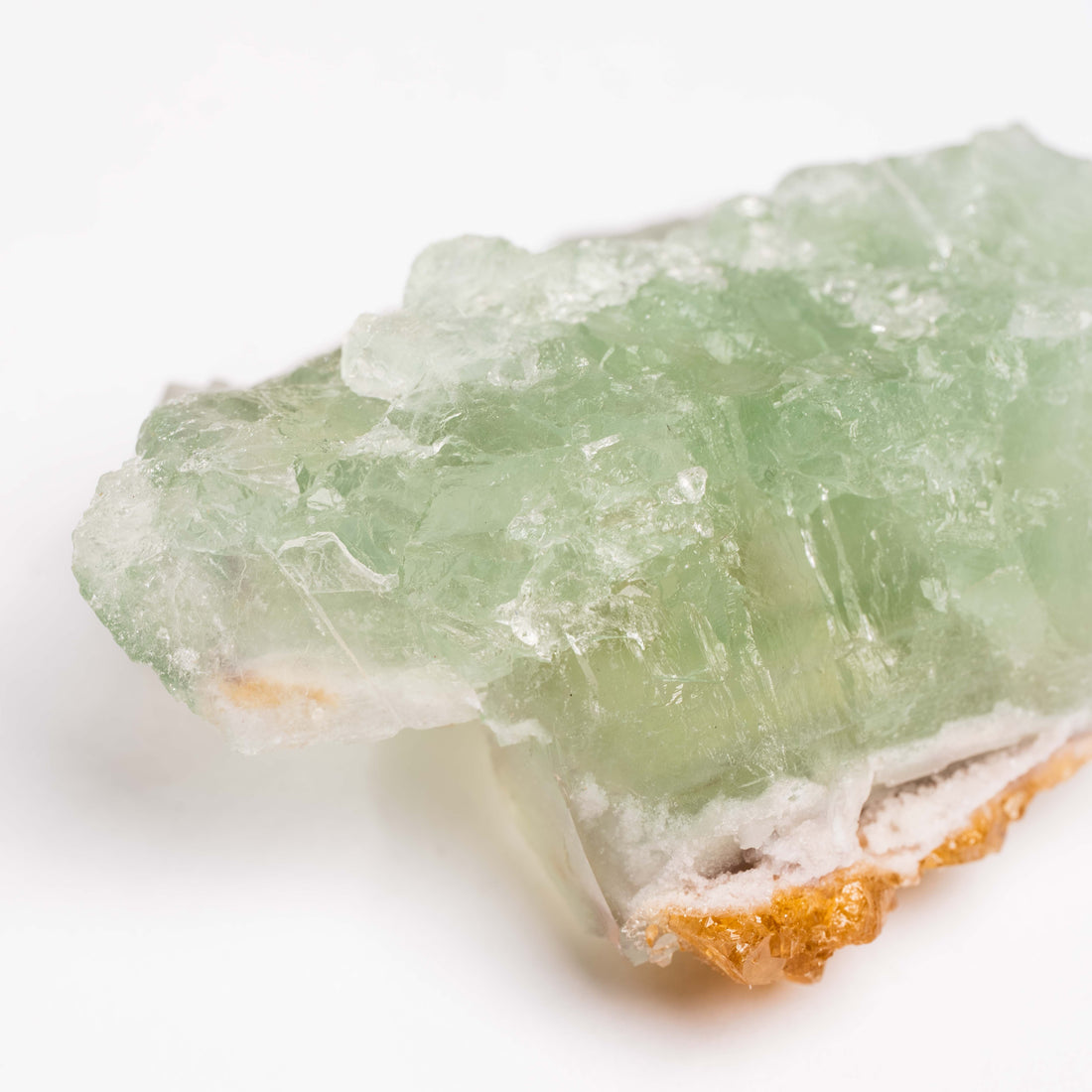 Barite on Green Fluorite