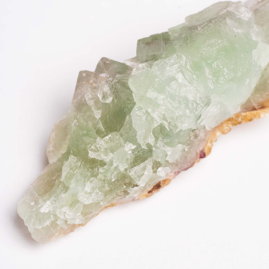 Barite on Green Fluorite