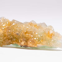 Barite on Green Fluorite
