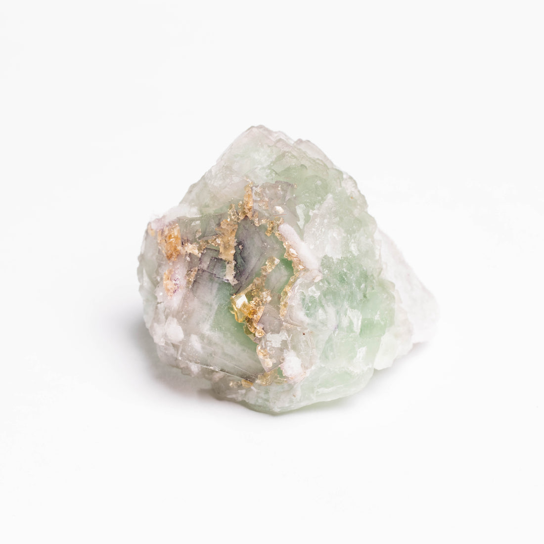 Barite on Green Fluorite