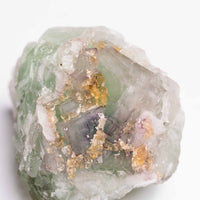 Barite on Green Fluorite