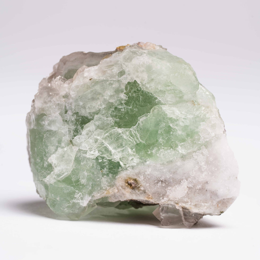 Barite on Green Fluorite