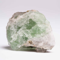Barite on Green Fluorite