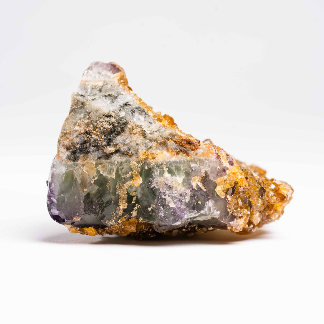 Barite on Green Fluorite
