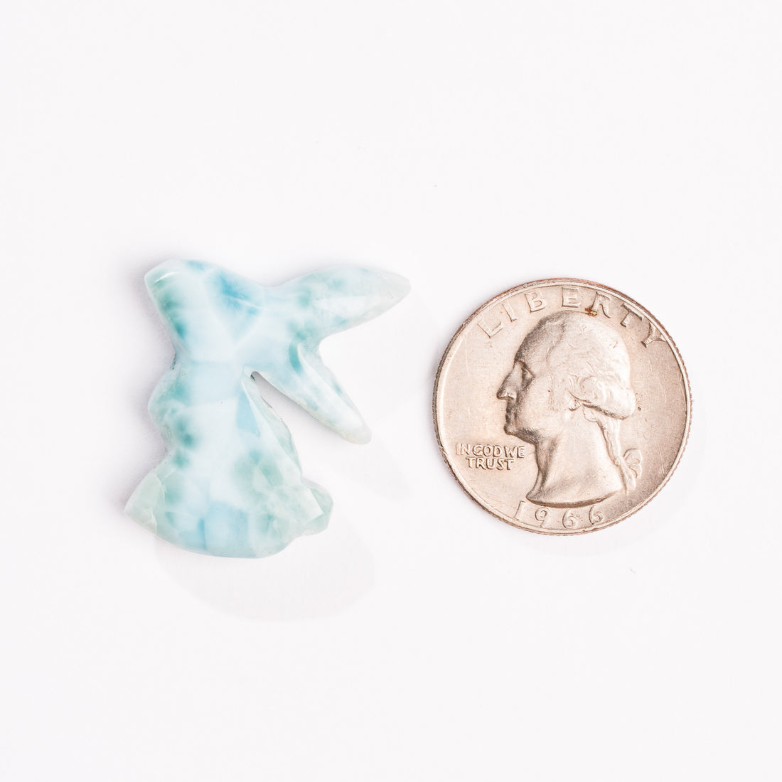 Larimar-Bunny Carving