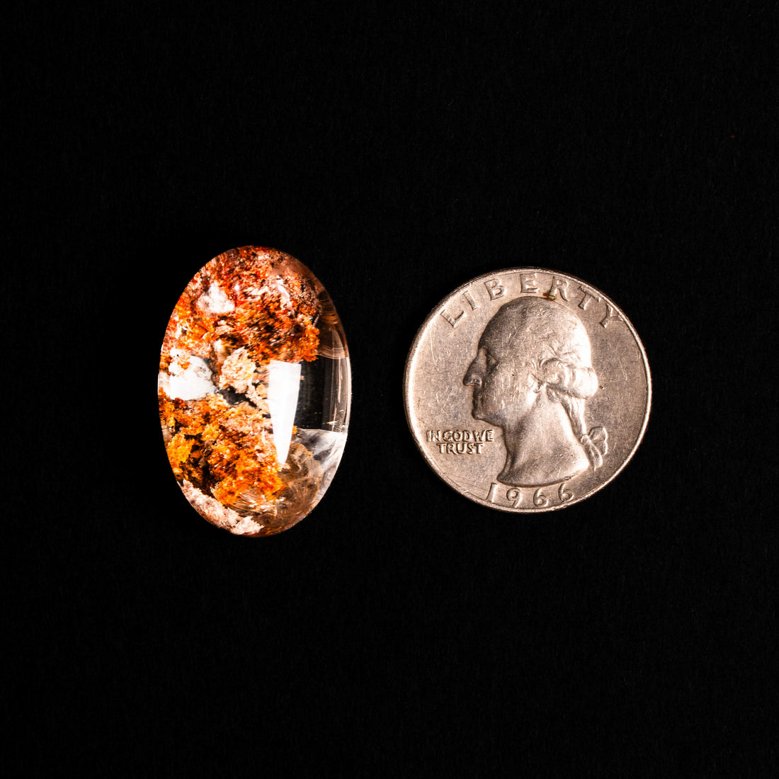 Quartz, Lodalite - Polished Cab