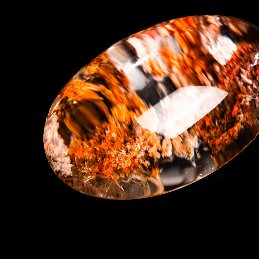 Quartz, Lodalite - Polished Cab