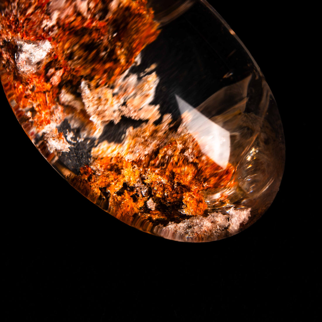 Quartz, Lodalite - Polished Cab