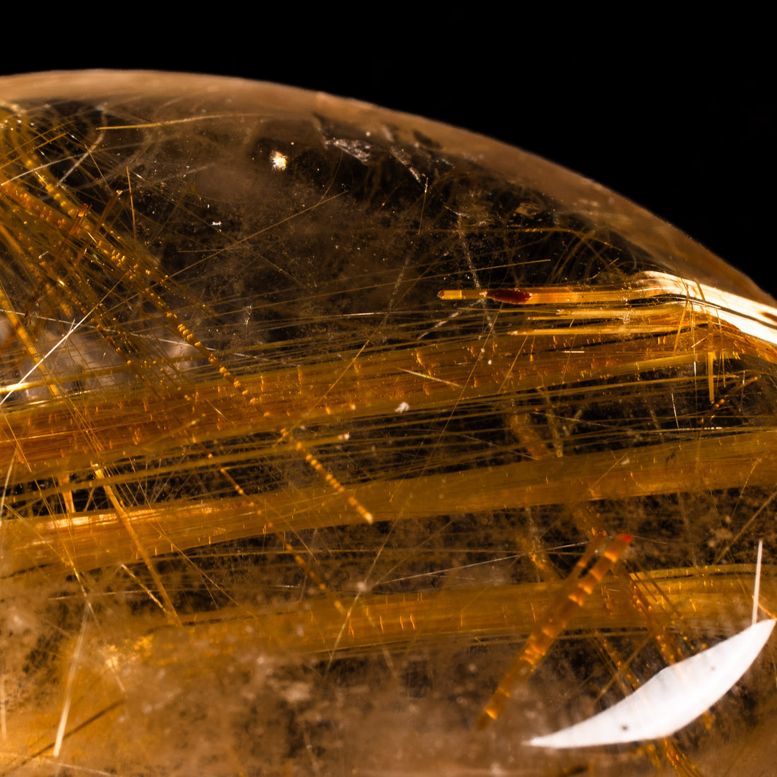 Quartz, Lodalite - Polished Cab
