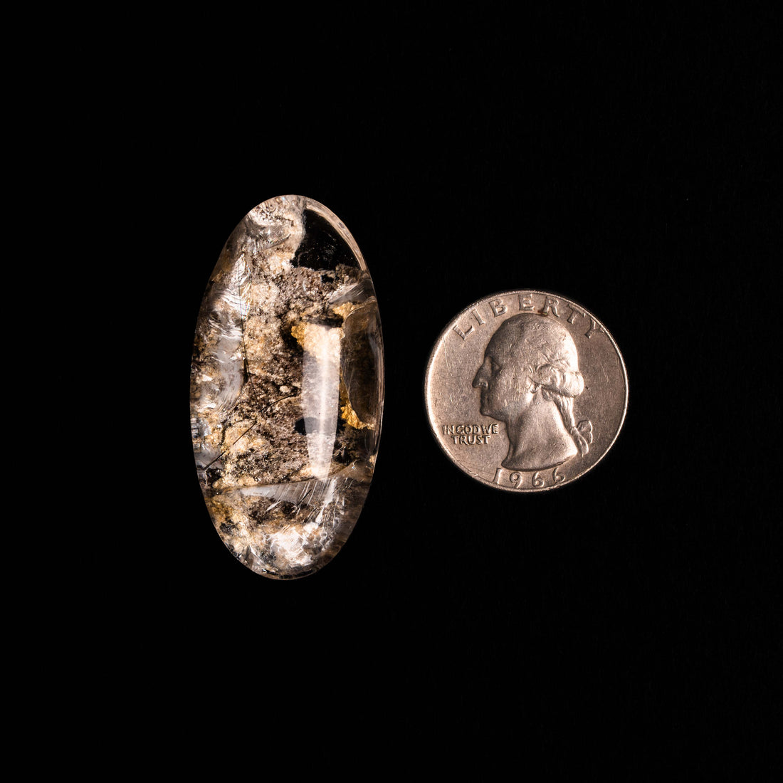 Quartz, Lodalite - Polished Cab
