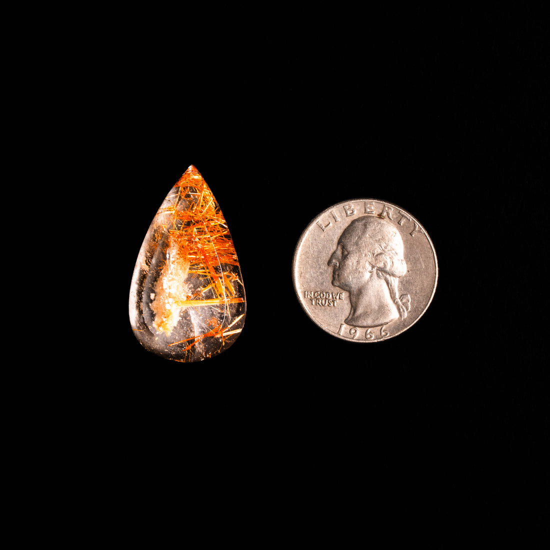 Quartz, Lodalite - Polished Cab
