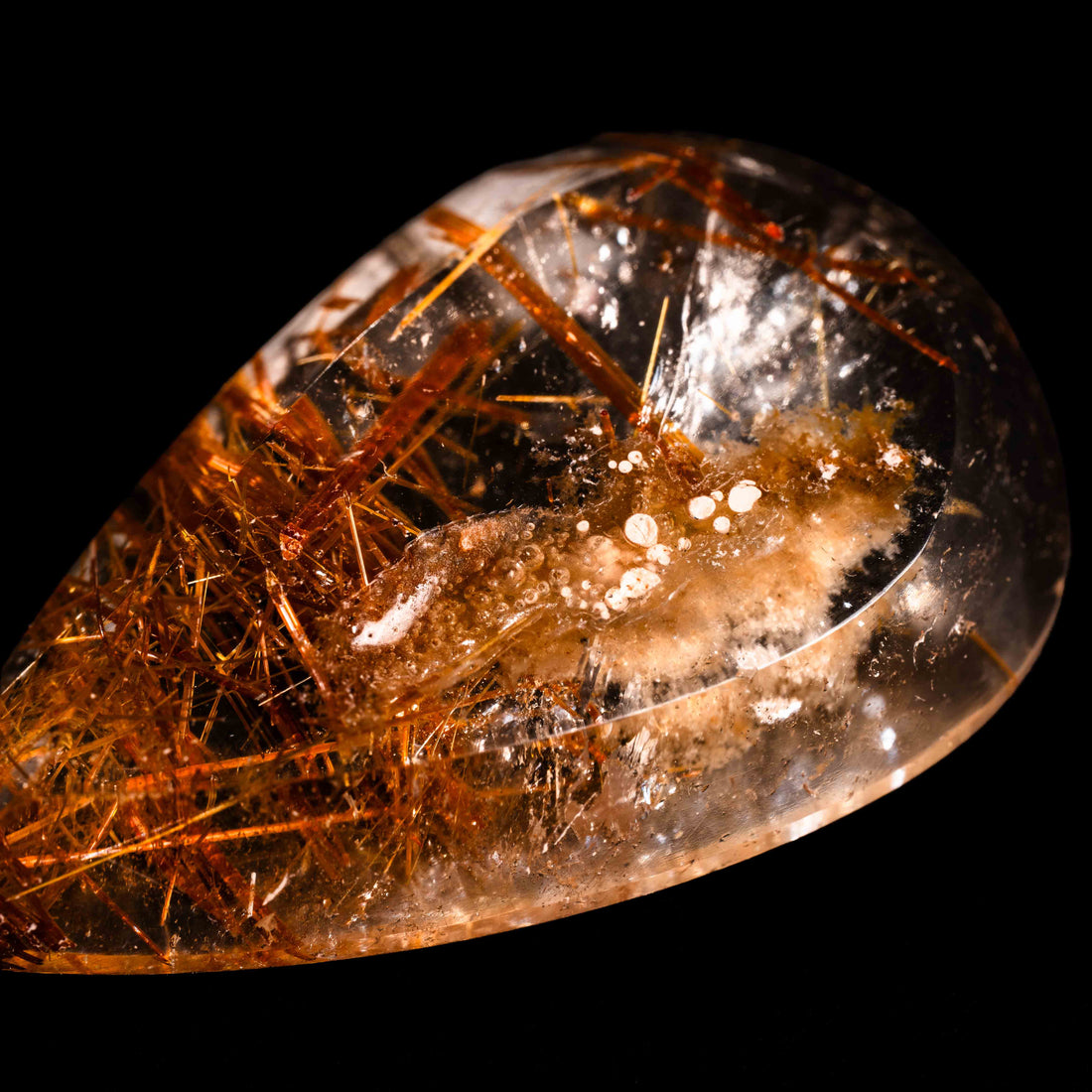 Quartz, Lodalite - Polished Cab