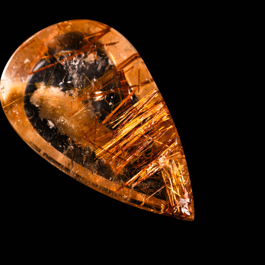 Quartz, Lodalite - Polished Cab