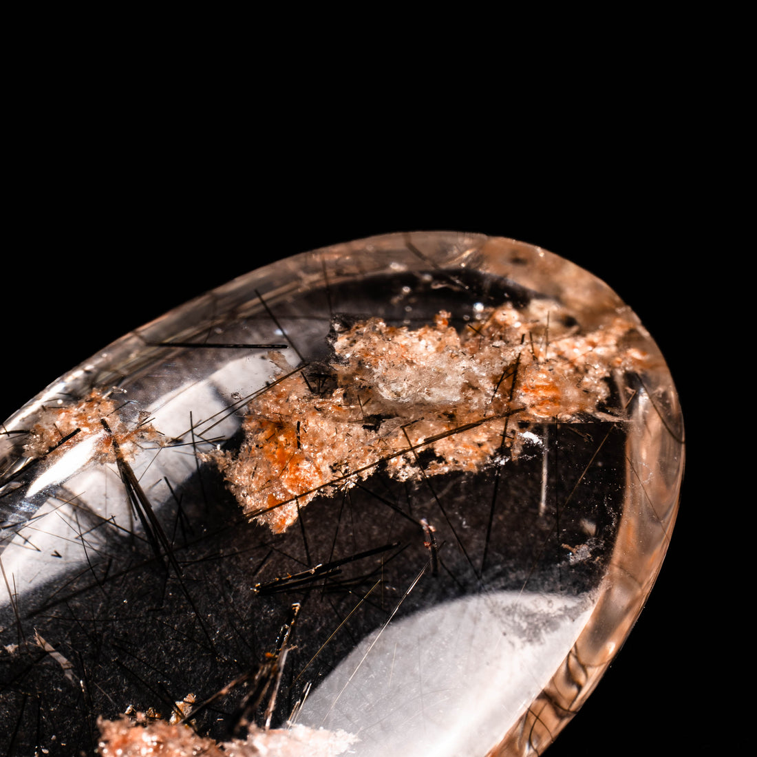Quartz, Lodalite - Polished Cab