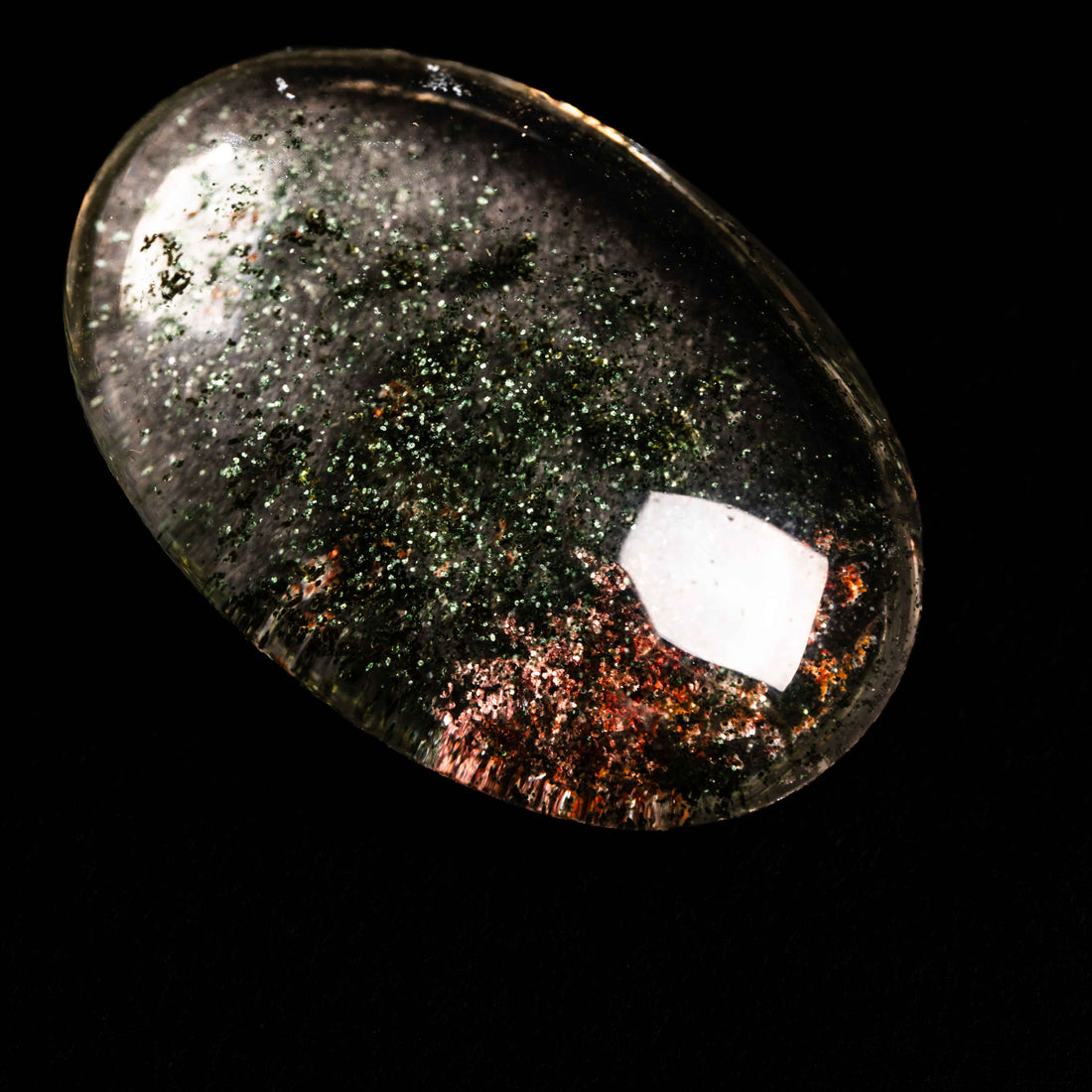 Quartz, Lodalite - Polished Cab