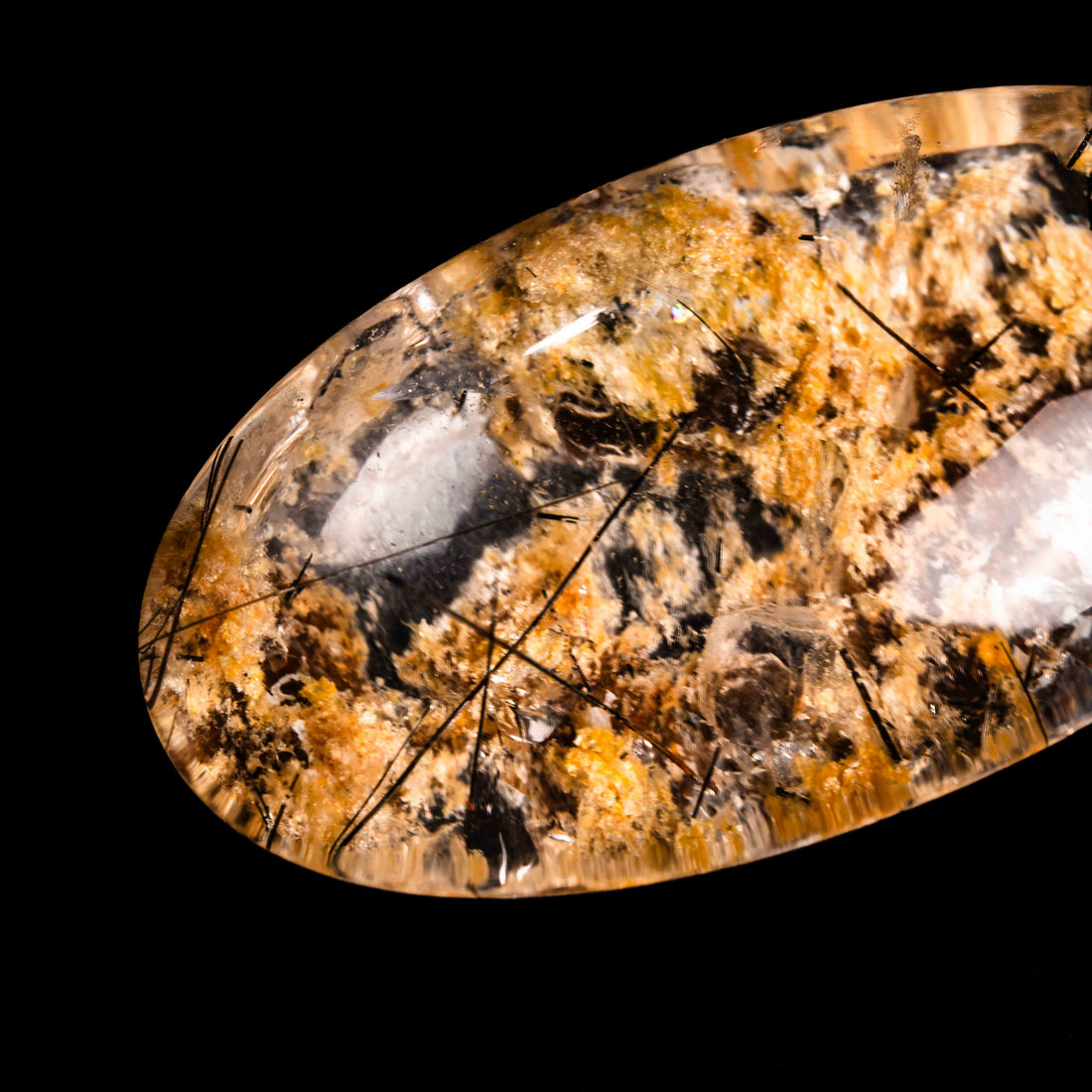 Quartz, Lodalite - Polished Cab
