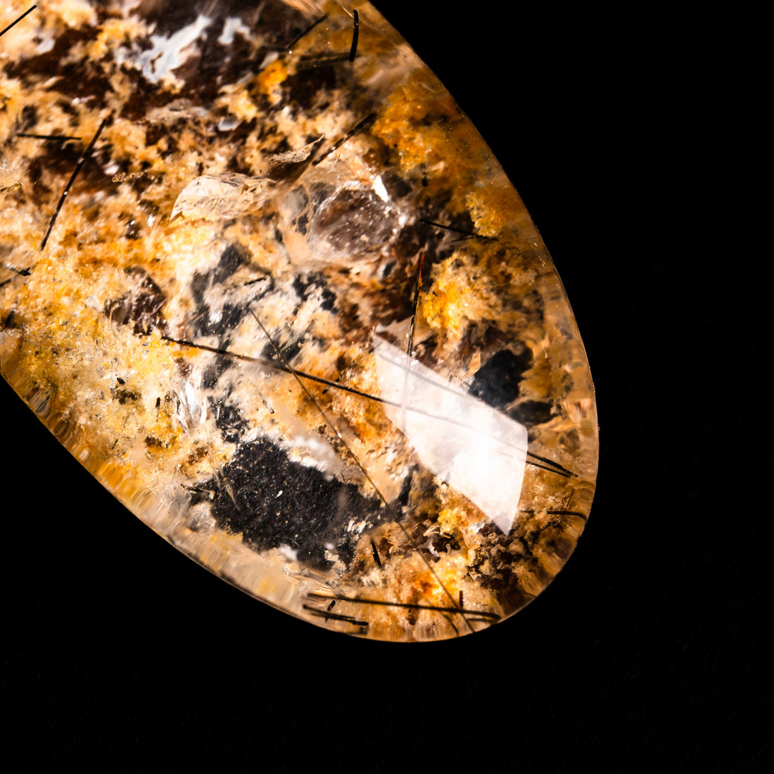 Quartz, Lodalite - Polished Cab