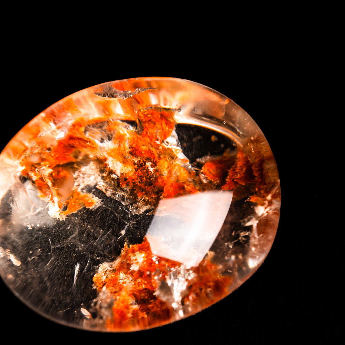 Quartz, Lodalite - Polished Cab