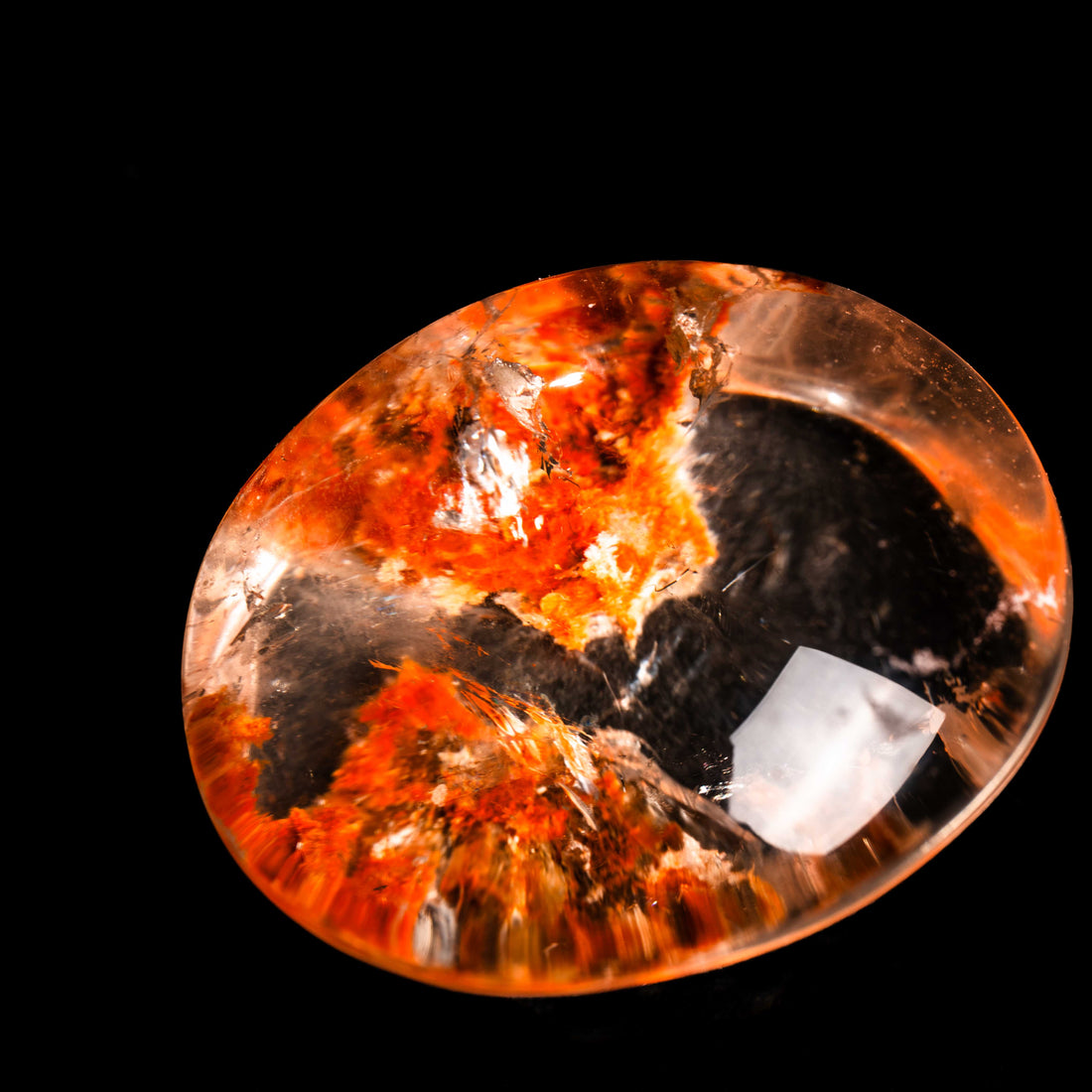 Quartz, Lodalite - Polished Cab