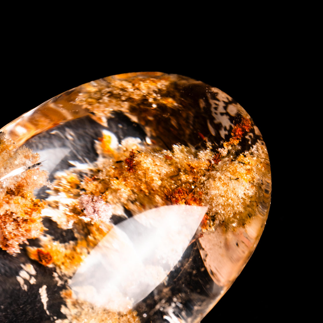 Quartz, Lodalite - Polished Cab