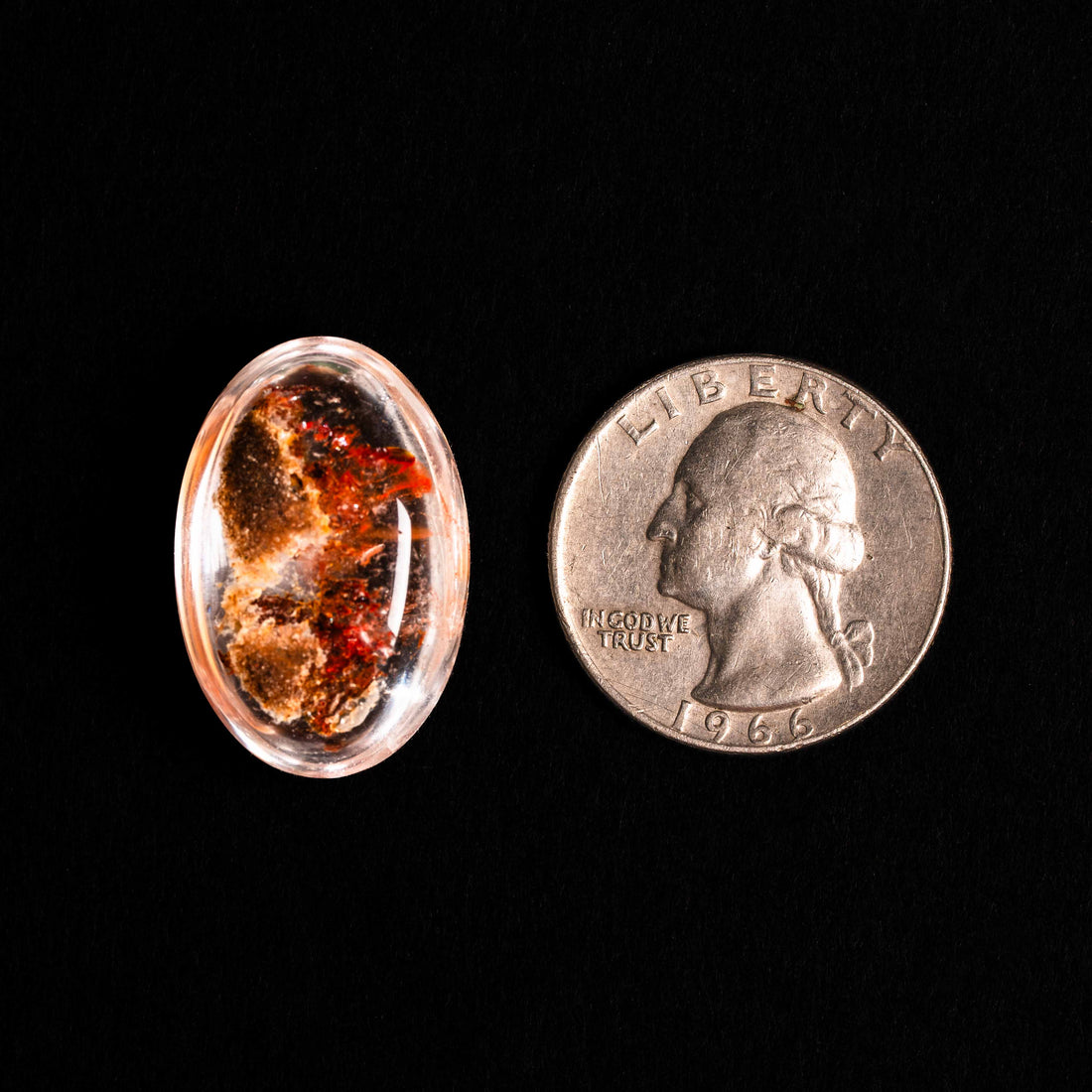 Quartz, Lodalite - Polished Cab
