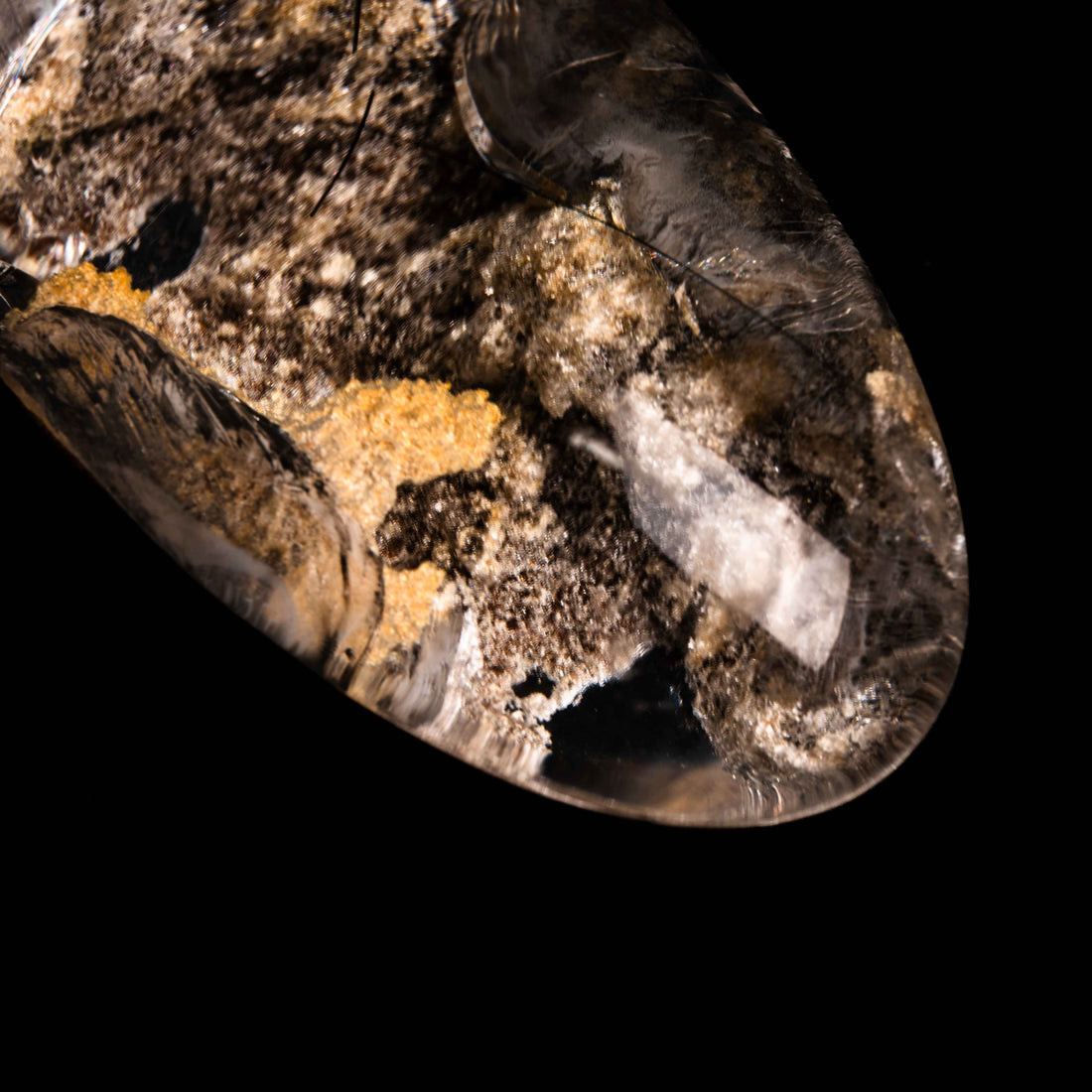 Quartz, Lodalite - Polished Cab