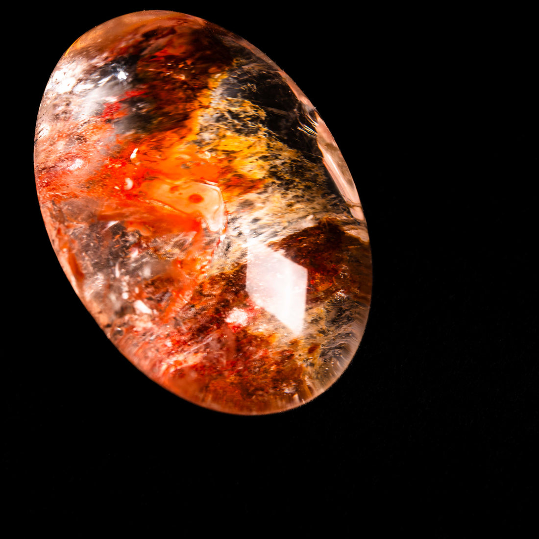 Quartz, Lodalite - Polished Cab