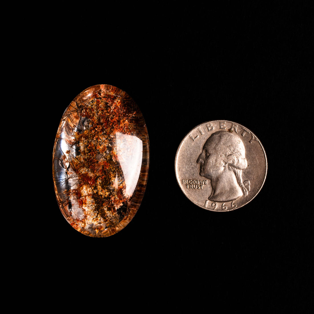 Quartz, Lodalite - Polished Cab