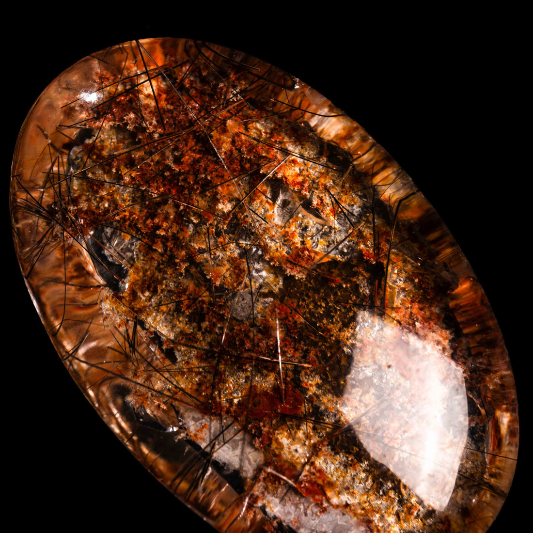 Quartz, Lodalite - Polished Cab