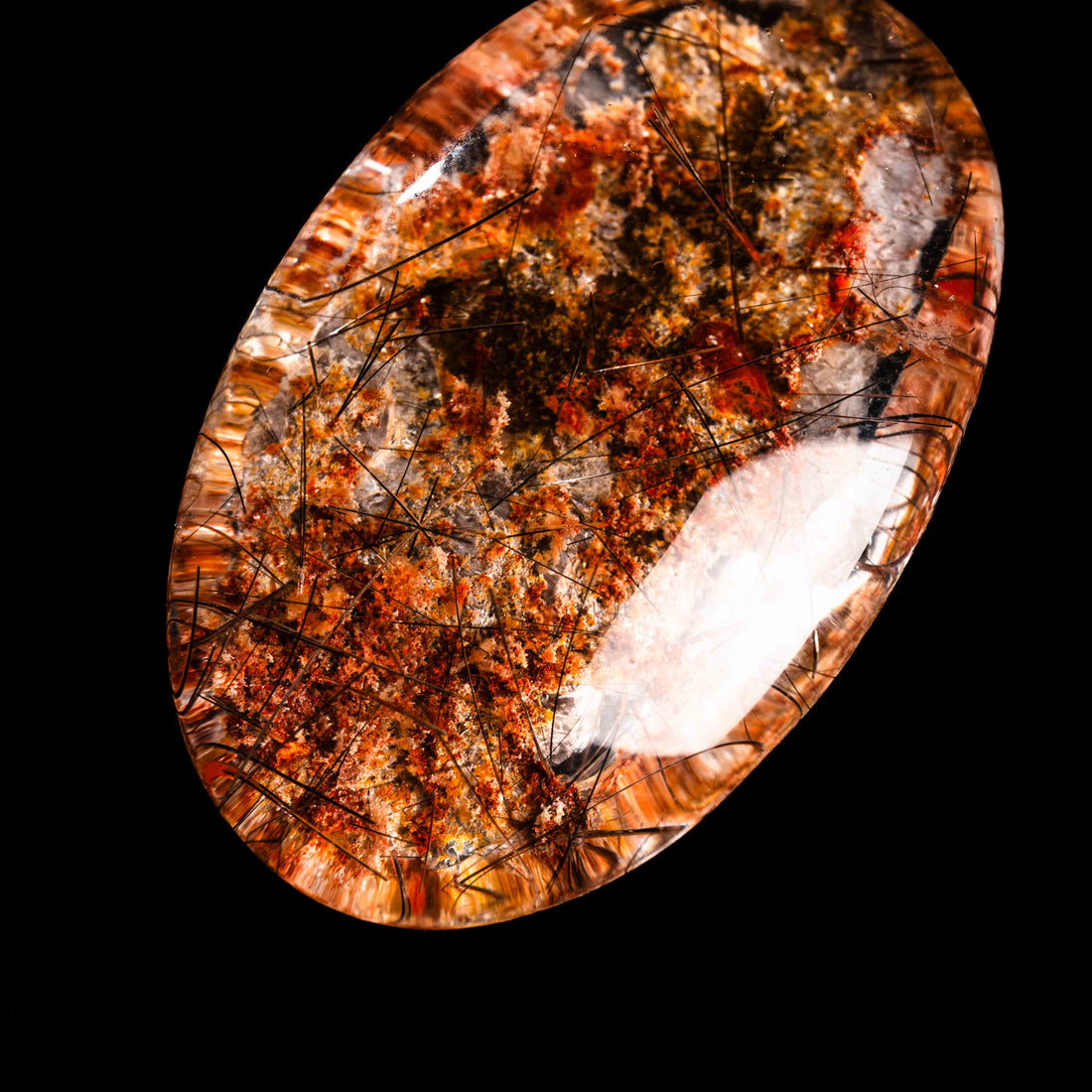 Quartz, Lodalite - Polished Cab