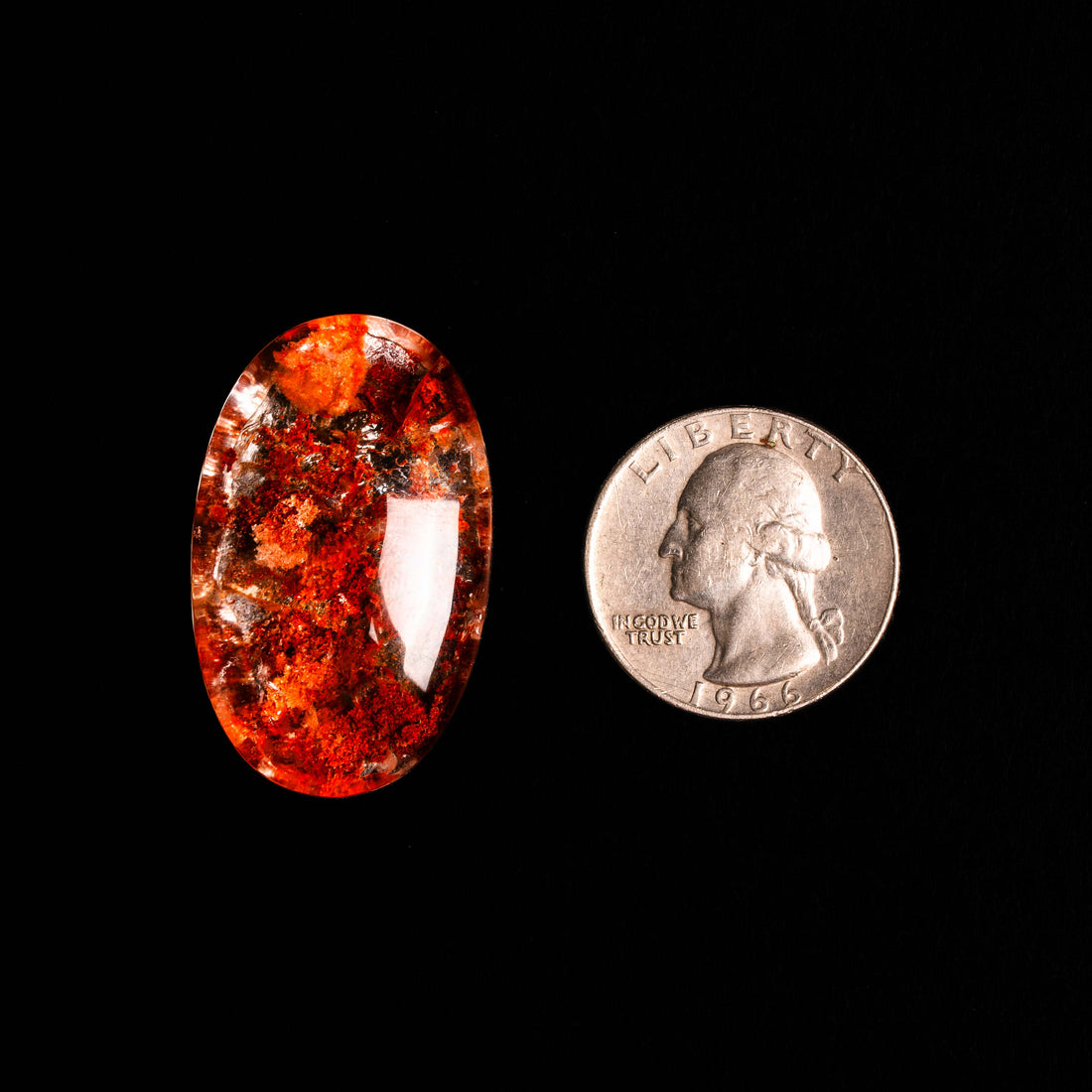 Quartz, Lodalite - Polished Cab