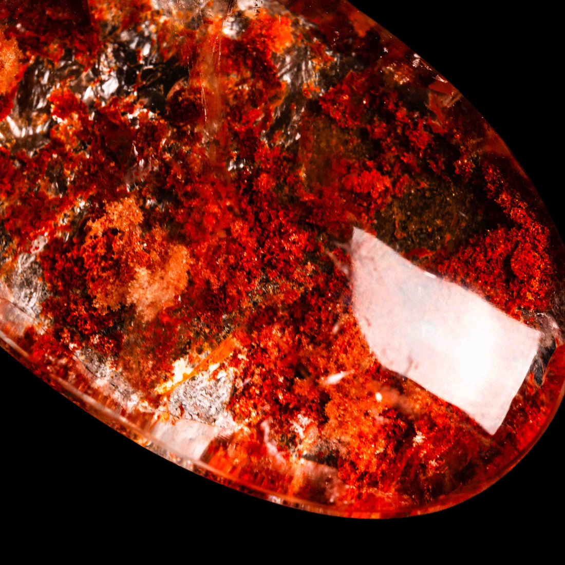 Quartz, Lodalite - Polished Cab