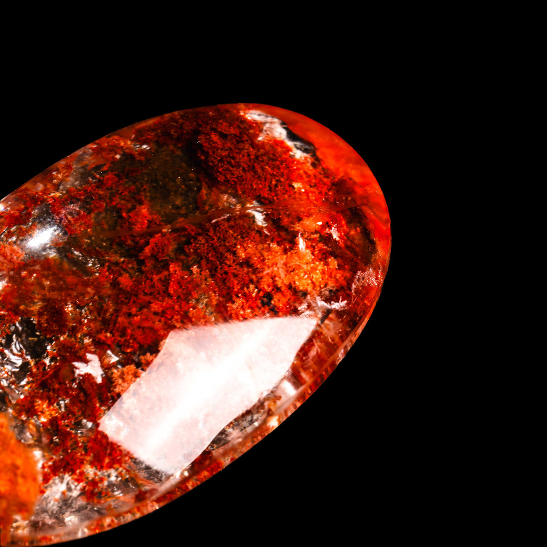 Quartz, Lodalite - Polished Cab