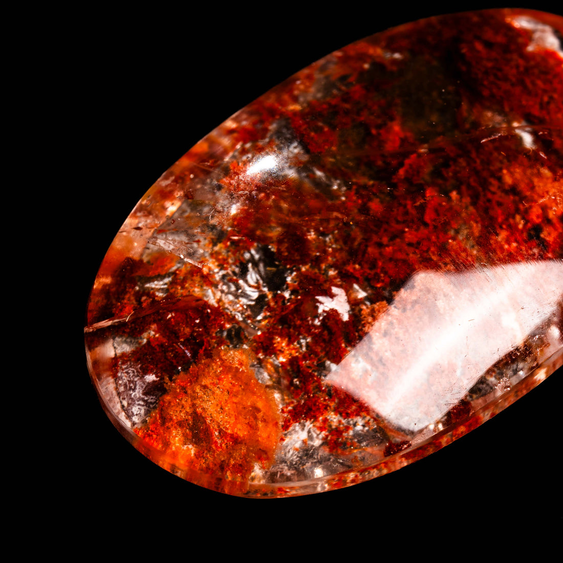 Quartz, Lodalite - Polished Cab