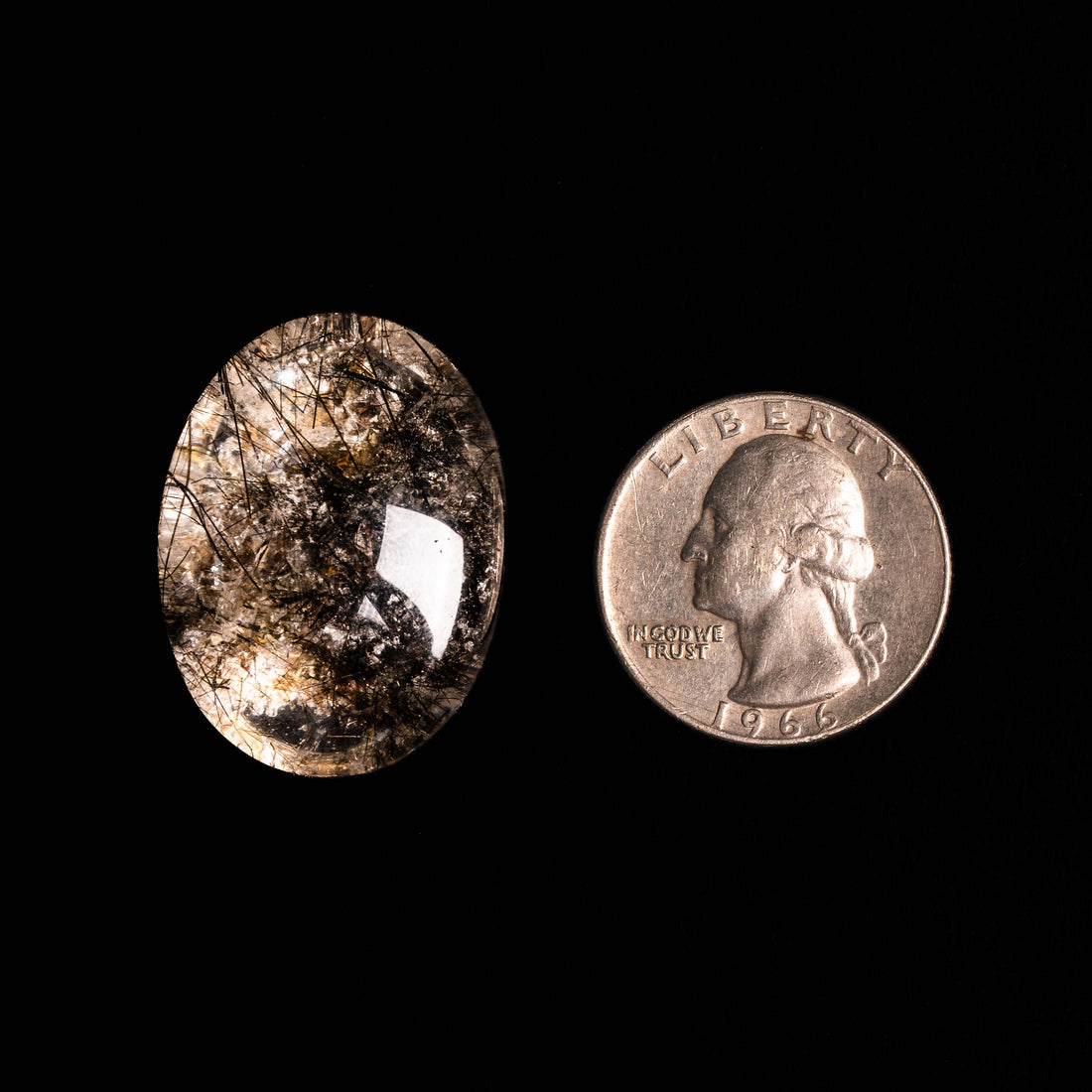 Quartz, Lodalite - Polished Cab