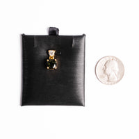 Moldavite and Phenakite Pendant- Gold