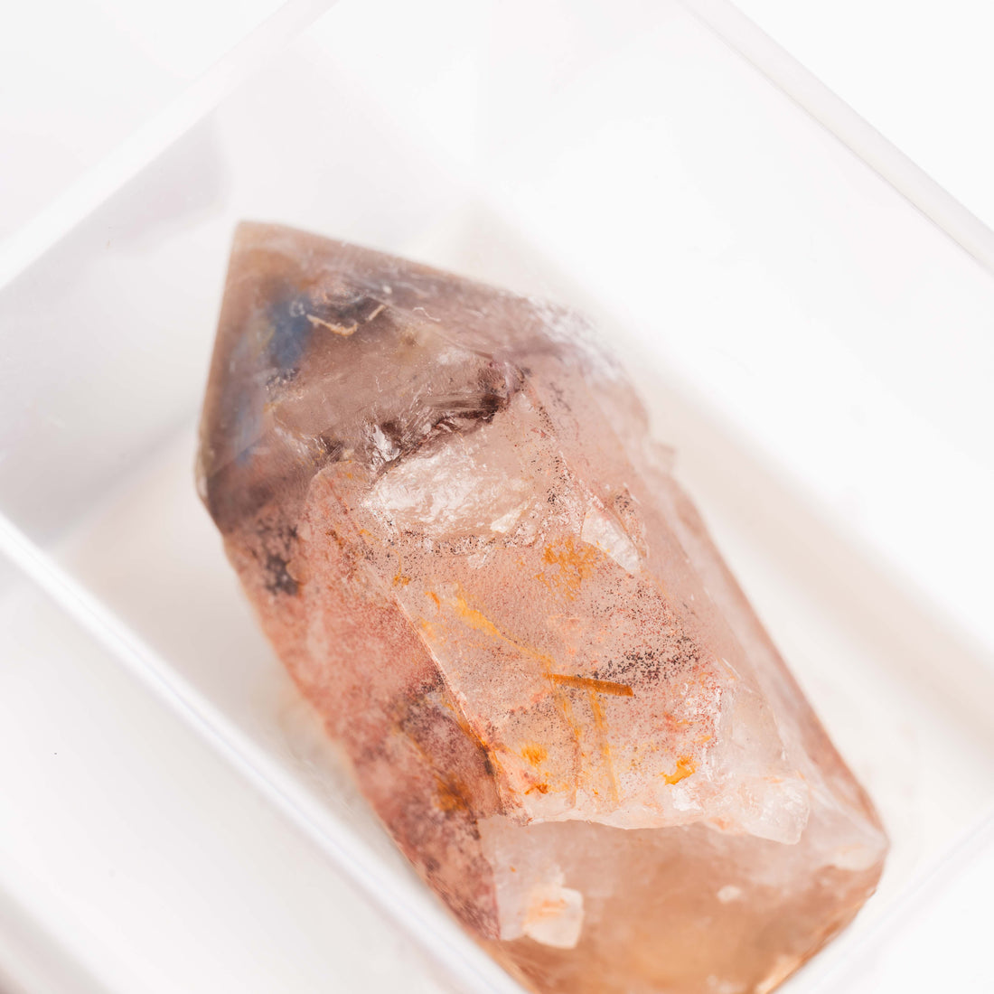 Papagoite and Ajoite in Quartz- Point