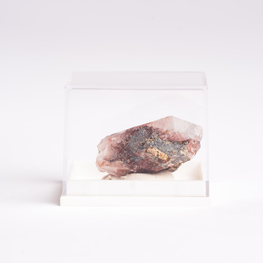 Papagoite and Ajoite in Quartz- Point