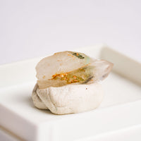 Papagoite and Ajoite in Quartz- Point