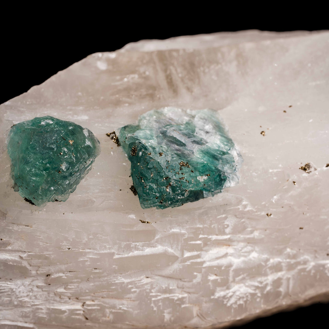 Quartz, w/ Blue Fluorite