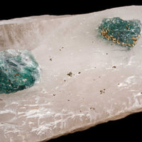 Quartz, w/ Blue Fluorite