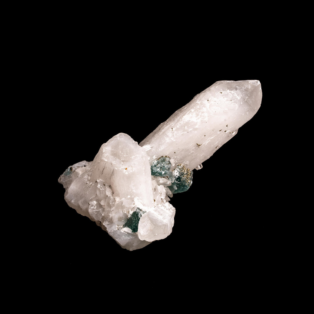 Quartz, w/ Blue Fluorite