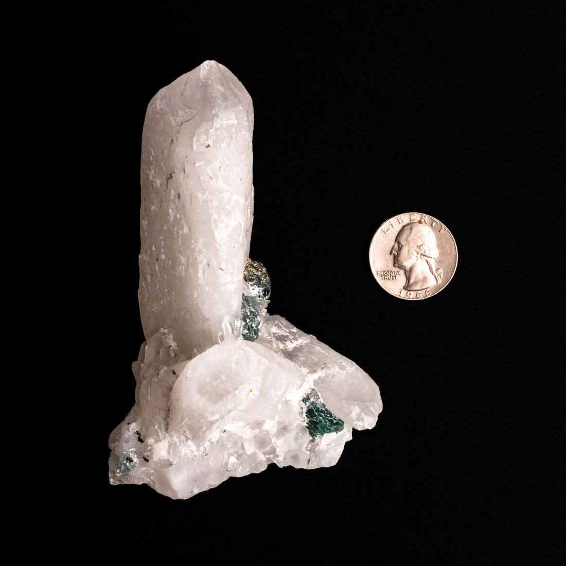 Quartz, w/ Blue Fluorite