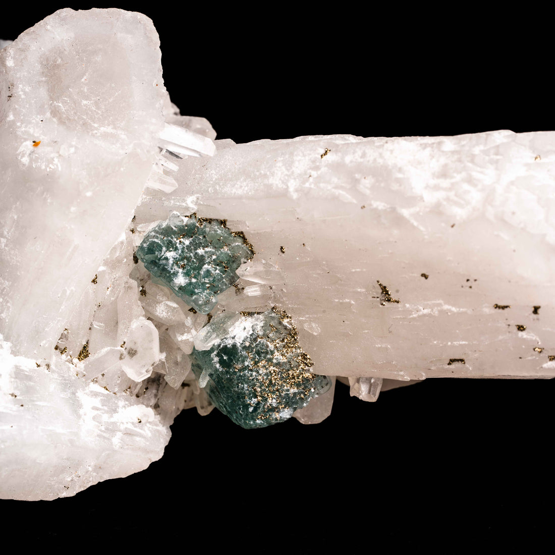 Quartz, w/ Blue Fluorite