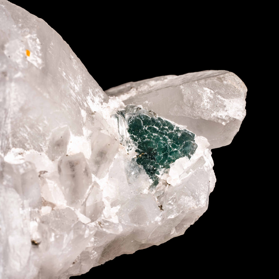 Quartz, w/ Blue Fluorite