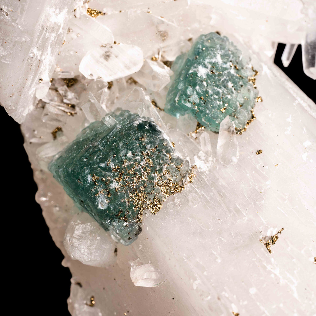 Quartz, w/ Blue Fluorite