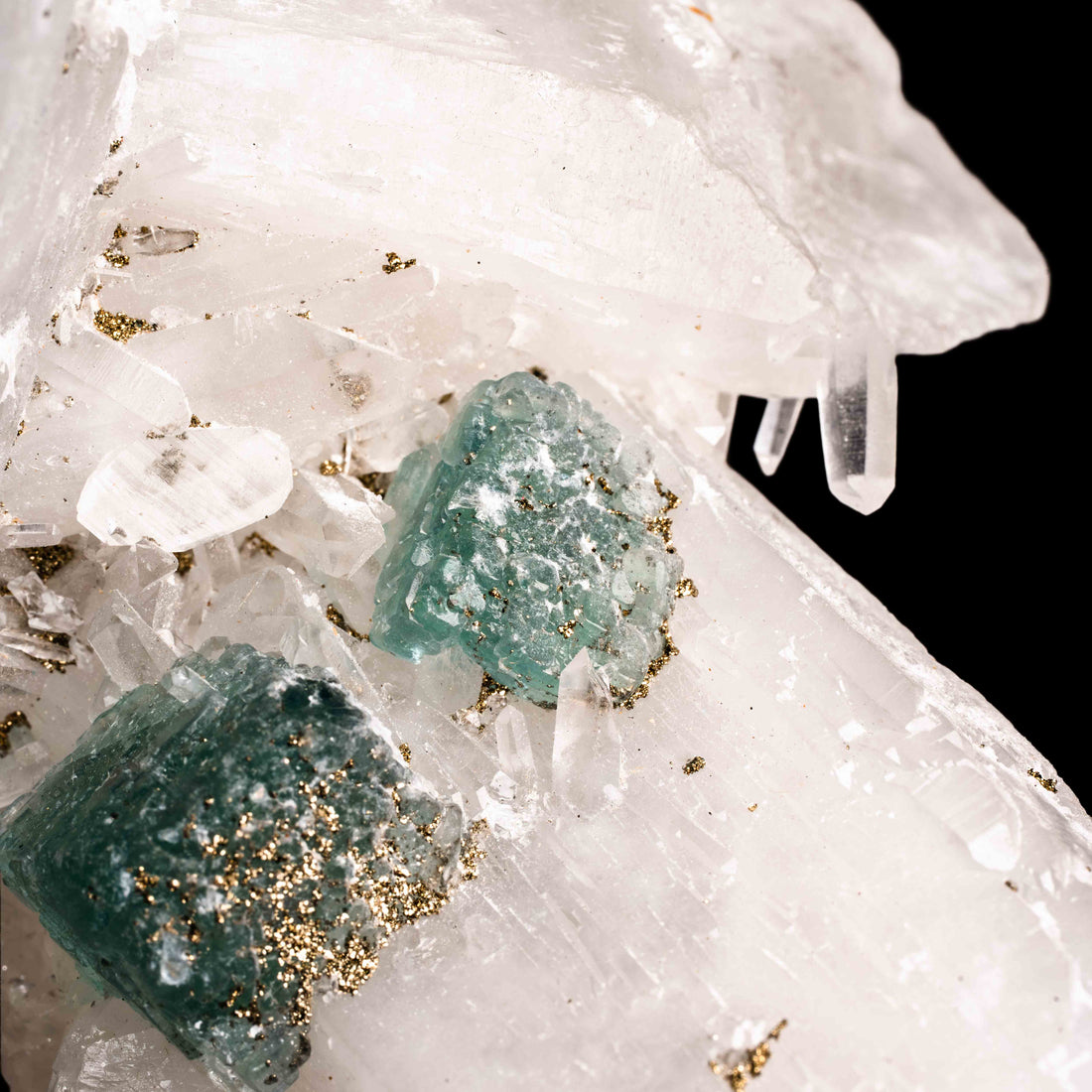 Quartz, w/ Blue Fluorite