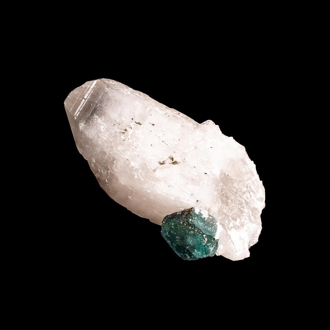 Quartz, w/ Blue Fluorite