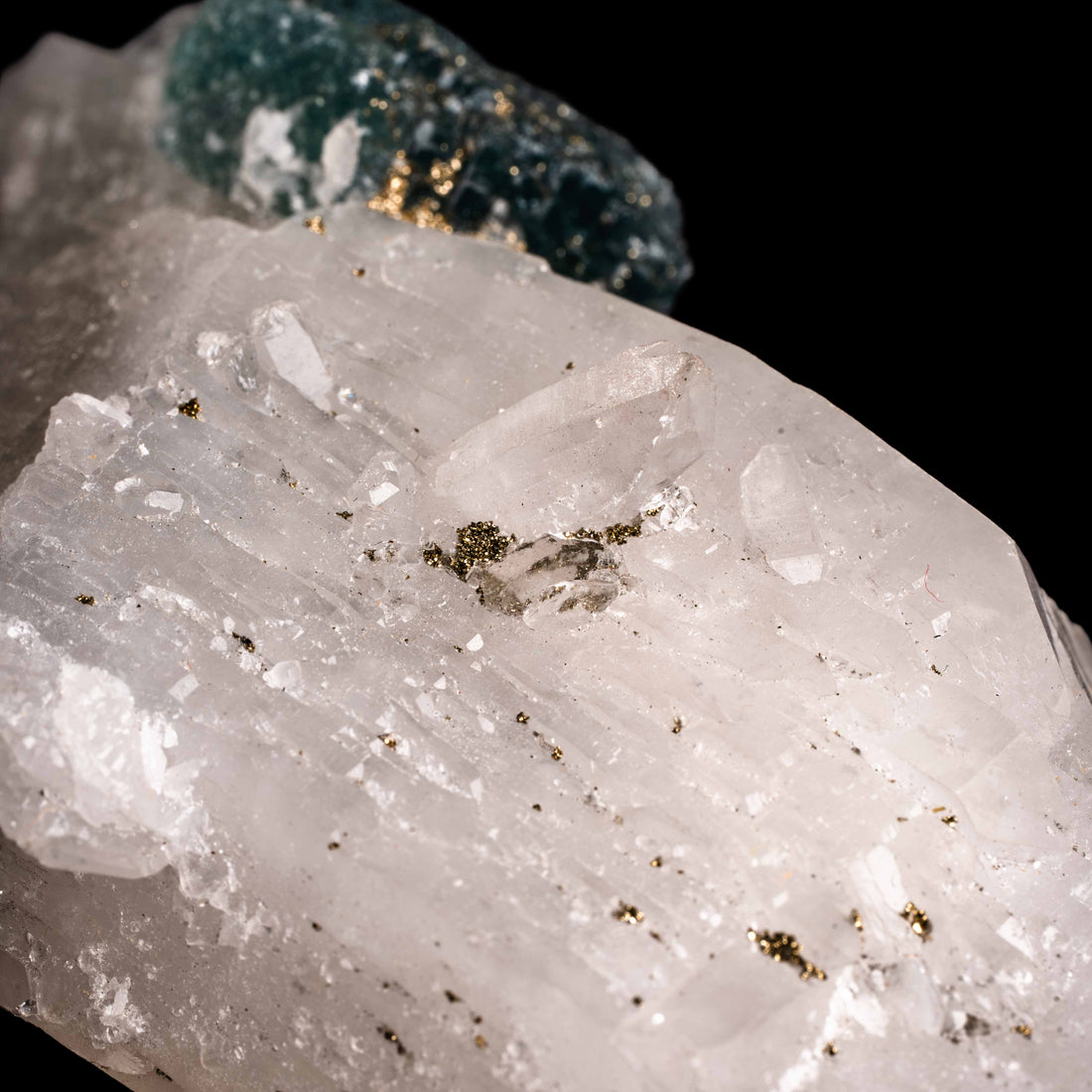 Quartz, w/ Blue Fluorite